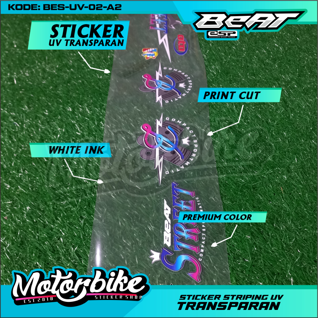 Stiker Striping UV Beat Street ESP Motif Original - Striping UV Beat ESP Motif Racing Variasi Custom