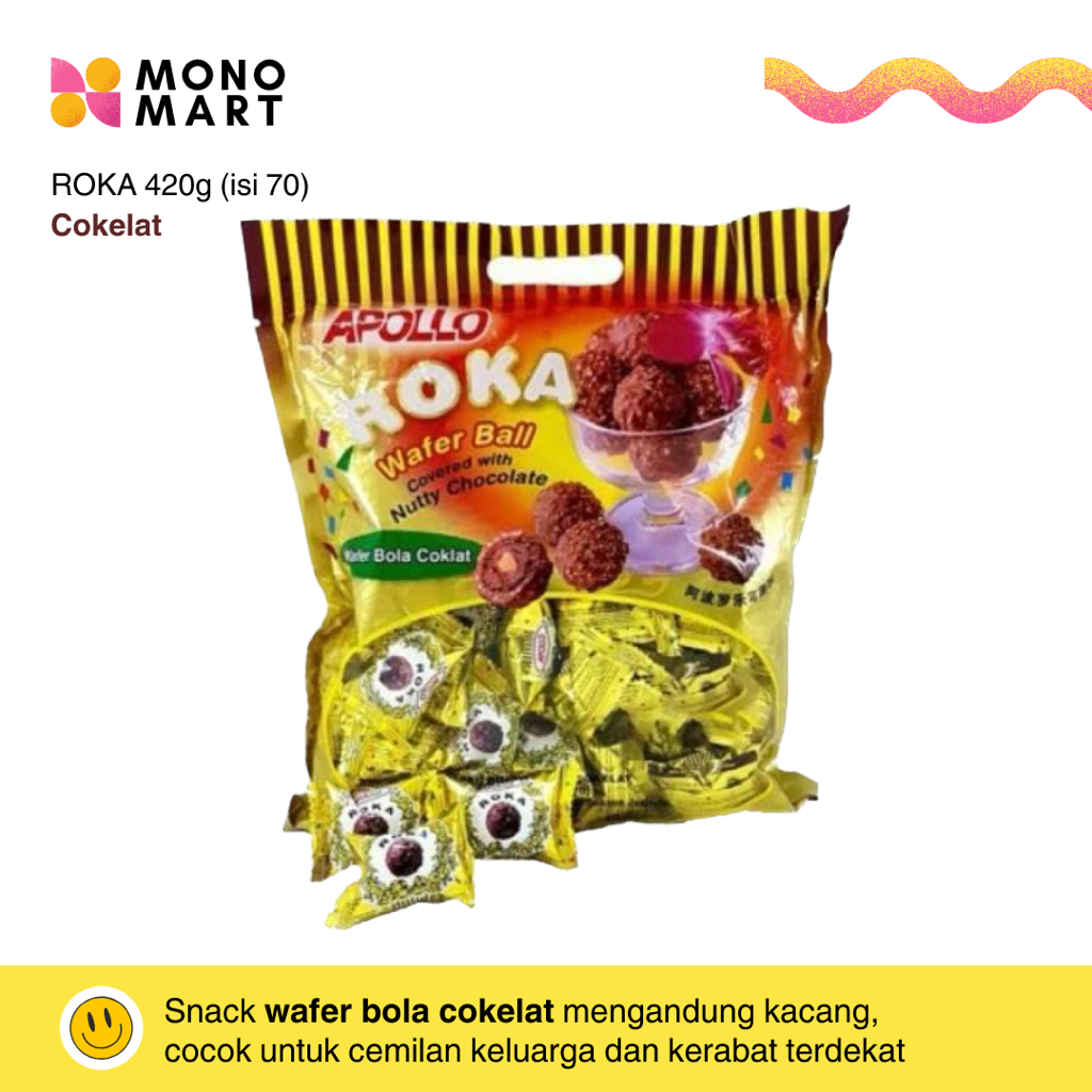 

Apollo Roka Wafer Ball Cokelat (isi 70pcs)