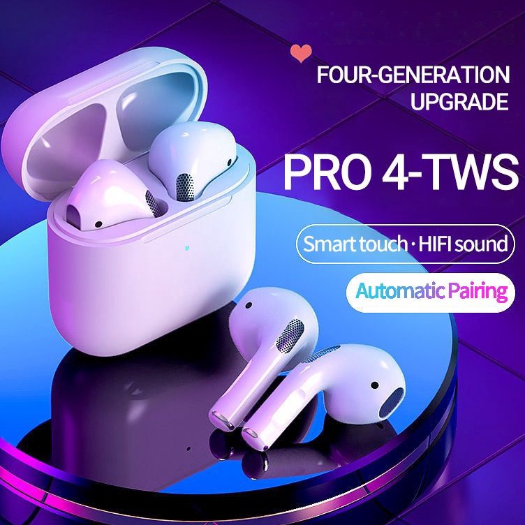 Terlaris Pro 4 TWS Earphone Nirkabel Headset Bluetooth 5.0 earphones BT Handset Sale