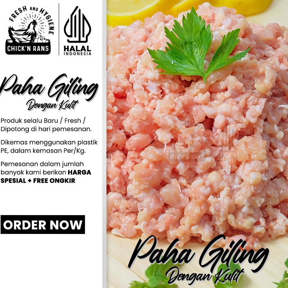 

❤[PROMO ⚡ALE!!!]❤ Daging Ayam Giling Paha Dengan Kulit 1kg