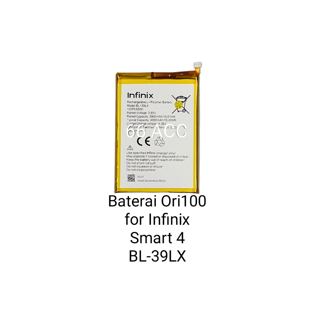 Baterai Ori100 for Infinix Smart 4 / BL-39LX / BL39LX