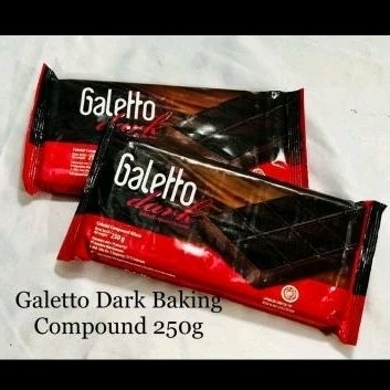 

GALETTO DARK BAKING COMPOUND CHOCOLATE 250GR / COKLAT BATANG / DARK COKLAT