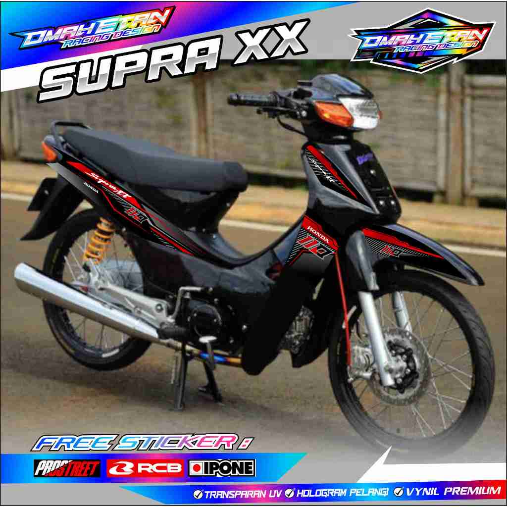 STRIPING VARIASI MOTOR HONDA SUPRA XX / STIKER LIST HONDA SUPRA XX