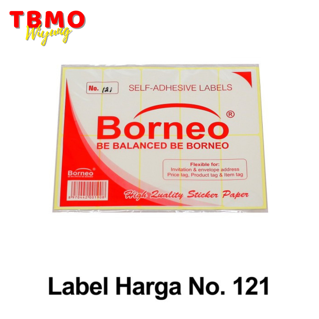 

Label Harga No. 121 Borneo / Label Harga 121