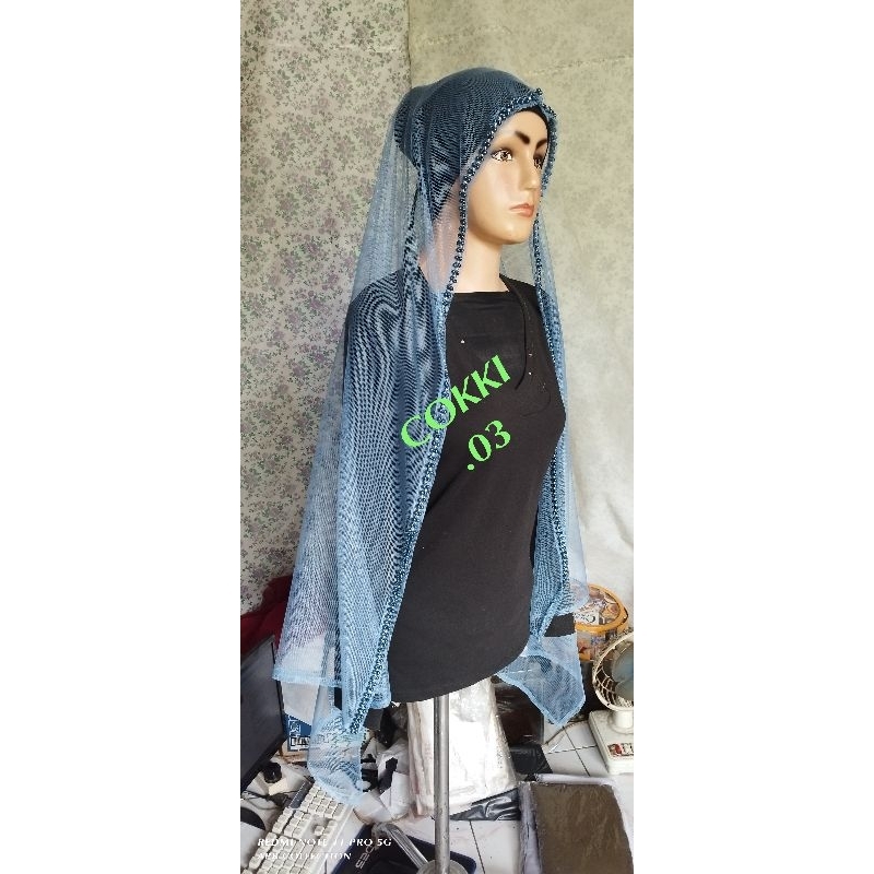 Slayer veil pengantin DENIM payet manik mnaik monte Mutiara untuk pernikahan sunting pelaminan weddi