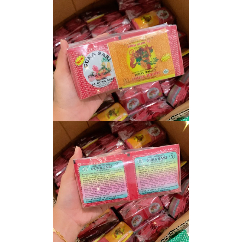 (HARGA PER PACK ISI 30)JAMU GUNASARI SEHAT PENGGEMUK BADAN BPOM ORI 100%
