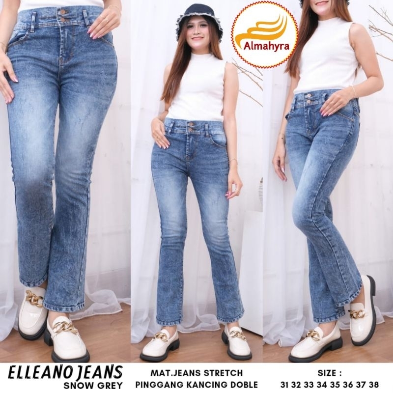 CELANA JEANS CEWEK TERBARU KANCING DOBEL OOTD KEREN SIMPEL