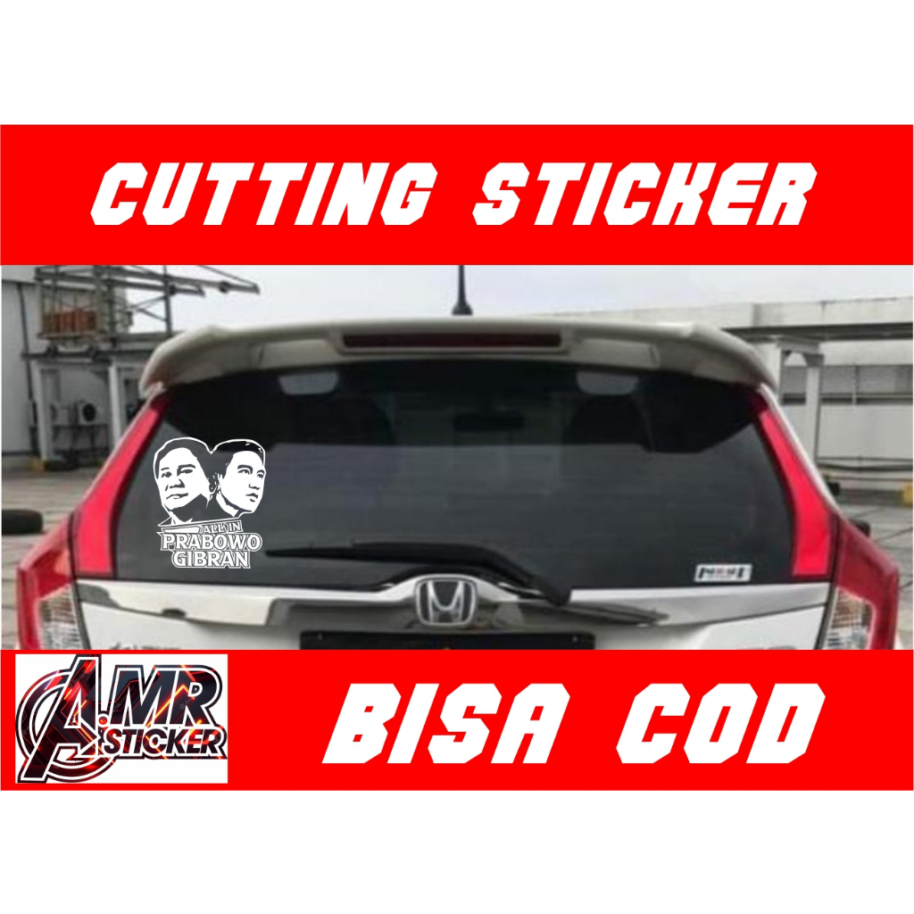 STIKER CUTTING PRABOWO & GIBRAN  GAMBAR SILUET PRABOWO & GIBRAN  SILUET TOKOH  PRESIDENT 2024