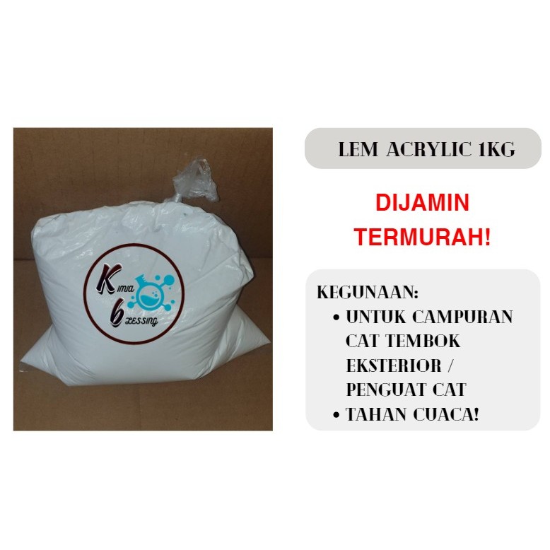 LEM ACRYLIC CAT TEMBOK  1 KG / LEM VINYL AKRILIK UNTUK CAT TEMBOK 1KG