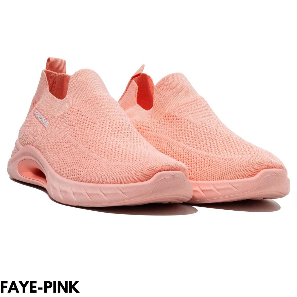 FINDME 36-41 Sepatu Sneakers Wanita Sporty Praktis Comfy Cewek Olahraga Bahan Flyknit Import Faye