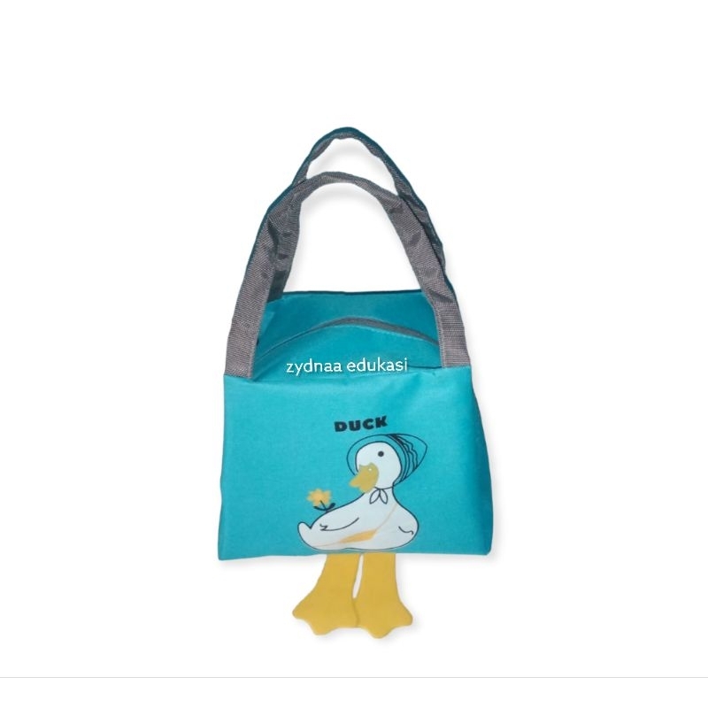 Lunch Bag Bebek Kaki Tas Bekal Lucu Bahan D600