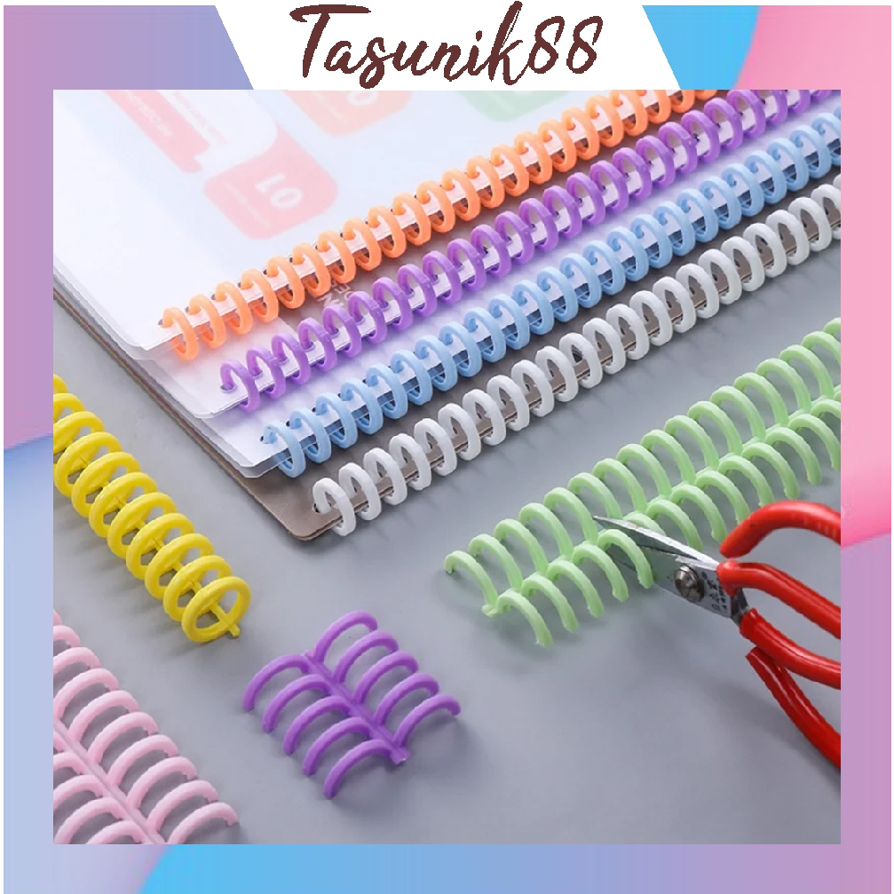 

⭐TasUnik88⭐ DIY Spiral Ring Binder Loose Leaf 30 Holes Pastel Lucu A5 A4 B5 TRG S113