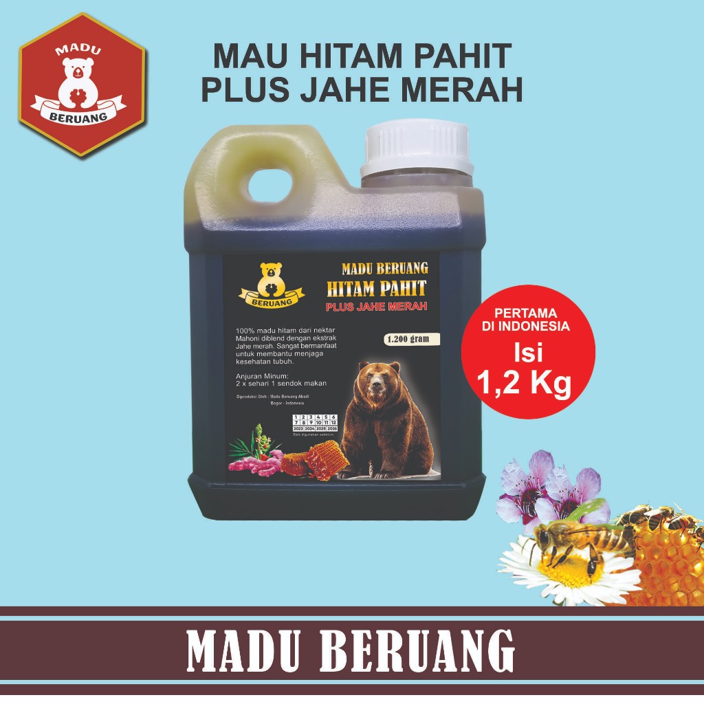 

Madu Beruang Hitam Pahit Plus Jahe Merah Stamina Pria Dewasa 1.2KG