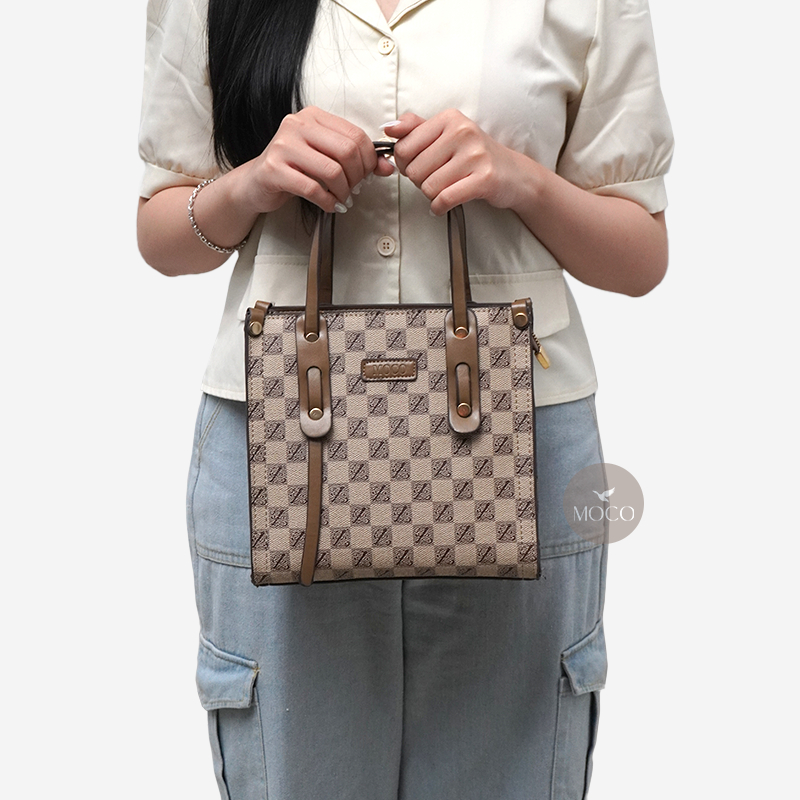 0212 MOCO Fashion Tas Wanita Selempang Sling Hand BagTerbaru Kuliah Kerja Sekolah Fashion Kekinian Motif Tali Panjang