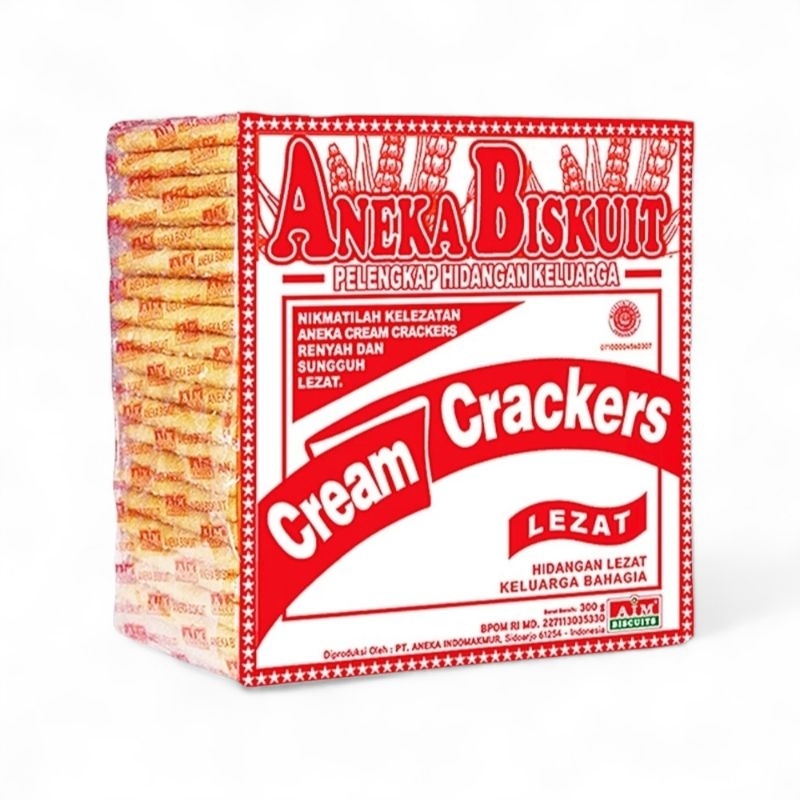 

Biskuit AIM Aneka Cream Crackers 300gr-Snack Ringan-Toserba Gadjah-Ekonomis XJ 71