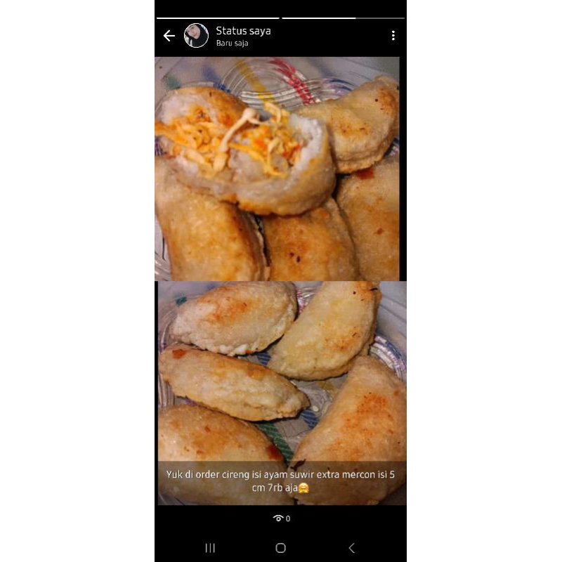 

cireng ayam suwir exstra mercon