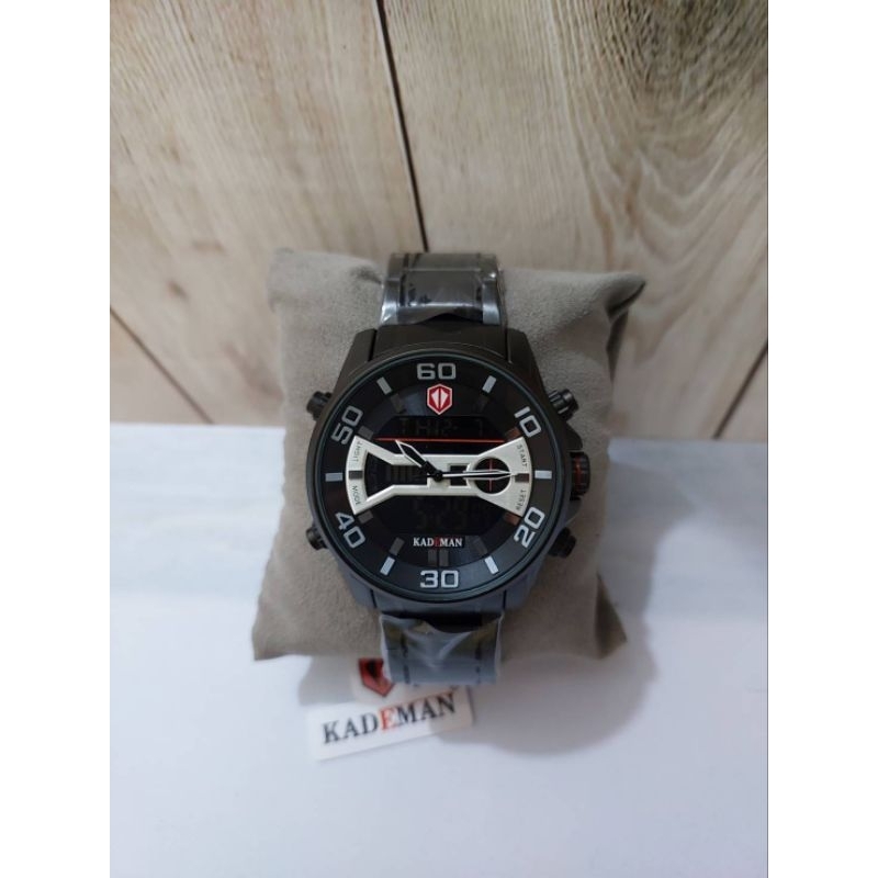 KDM JAM TANGAN PRIA DUAL TIME ORIGINAL BERGARANSI