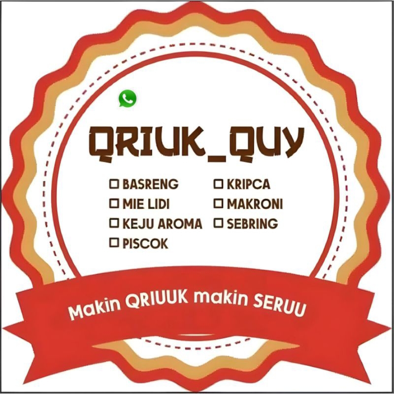 

STIKER PRODUK CEMILAN QRIUK (Minimal order 100 buah)
