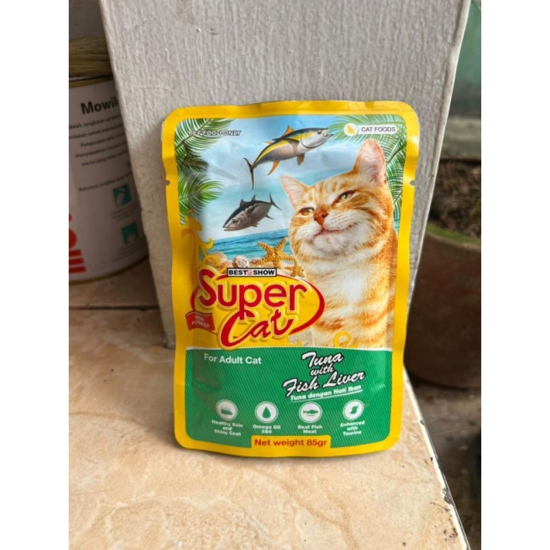 Makanan Kucing Basah Super Cat Hair & Skin Formula