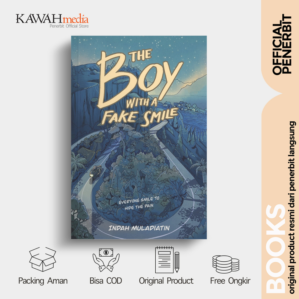 Buku Novel The Boy with a Fake Smile Akad Indah Muladiatin Kawahmedia