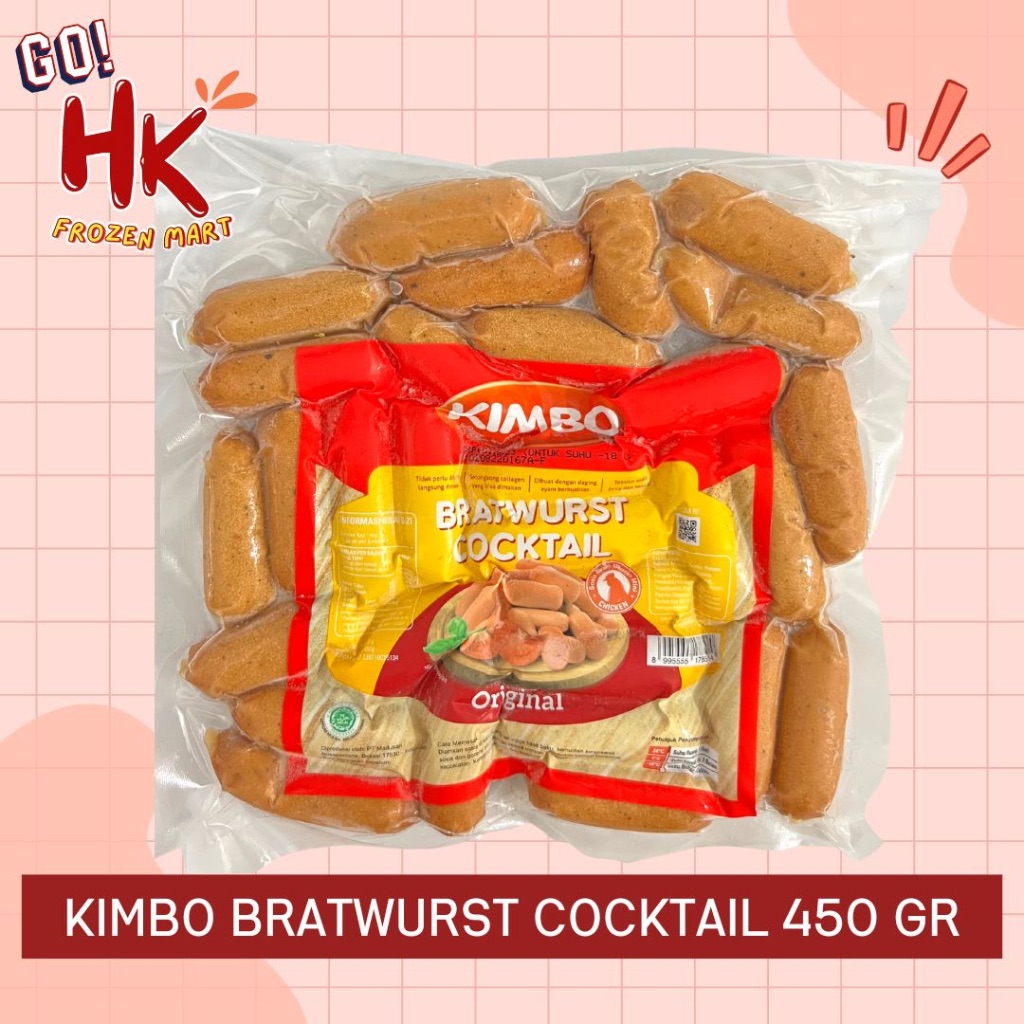 

Kimbo Sosis Bratwurst Cocktail 450gr | sosis ayam kecil original vigo kanzler HK Frozen Mart