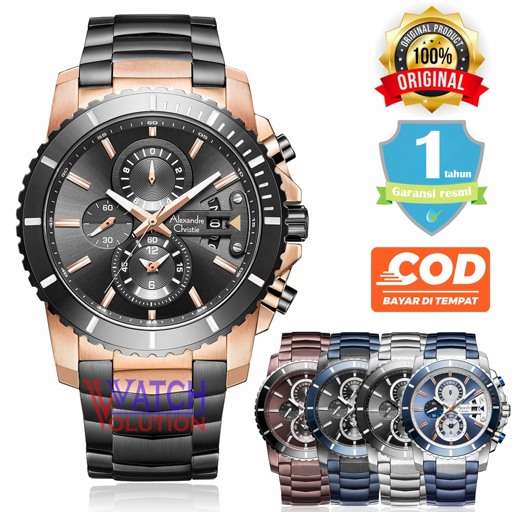 Jam Tangan pria Alexandre Christie AC 6455 MC Original