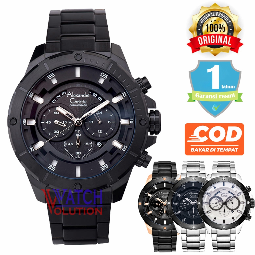 Jam Tangan pria Alexandre Christie AC 6529 MC Original