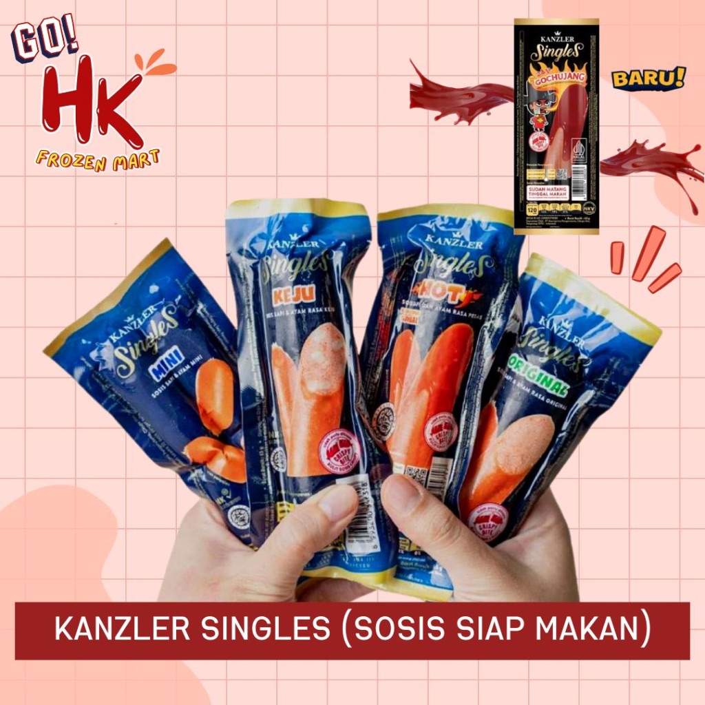 

Kanzler Singles Sosis Siap Makan Original / Keju / Hot / Mini Gochujang viral sultan HK Frozen Mart