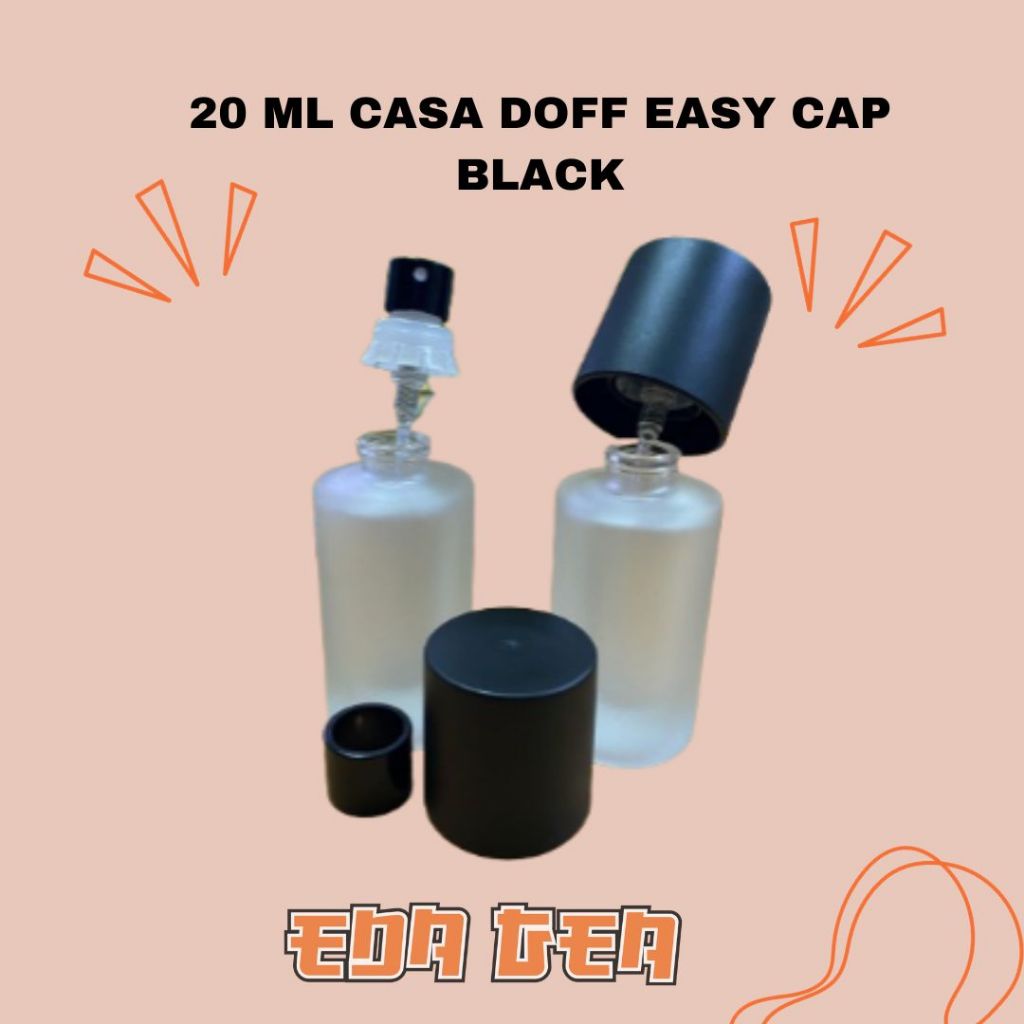 BOTOL CASA DOFF EASY CAP HITAM SEMI PRESS 20ML