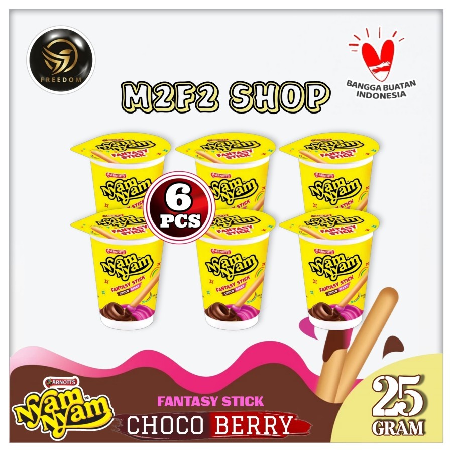 

Nyam Nyam Fantasy Stick Rasa Chocoberry - 25 gr (Kemasan 6 Pcs)