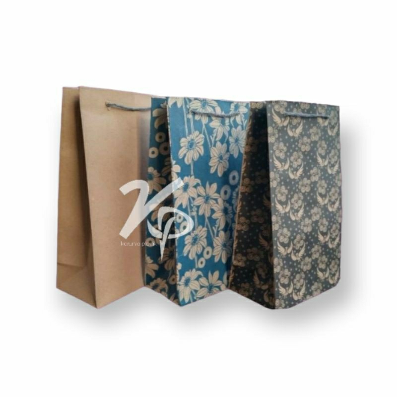 

Tas Kertas, Paper Bag Hatari / Wafer Batik & Kraft @12pcs