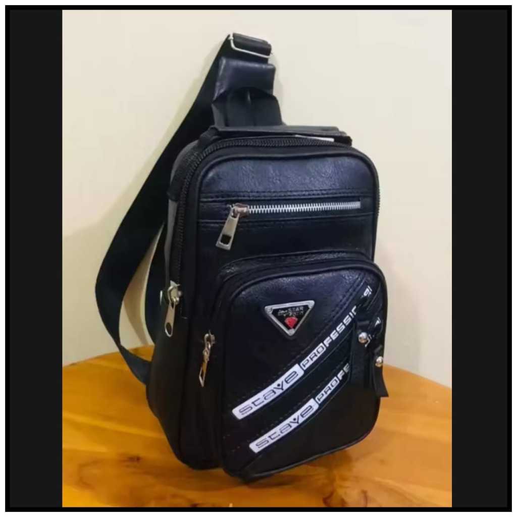 Tas Salempang Kulit Import Style Pria // Slingbag Pria //Tas Pundak Pria  Model Terbaru [100% Real P