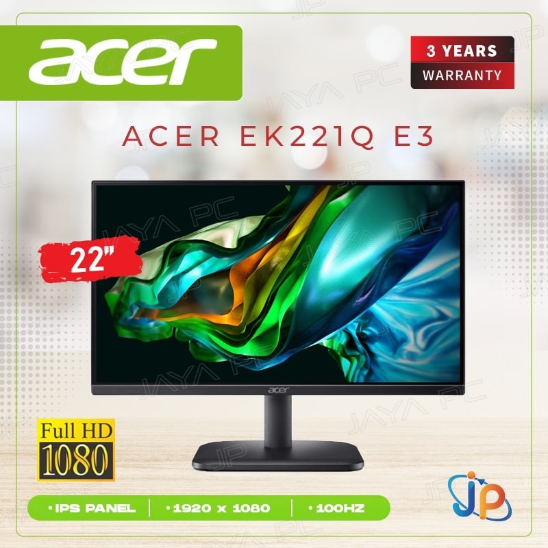 Monitor LED Acer 22 Inch IPS EK221Q_E3 Full HD 100Hz Freesync