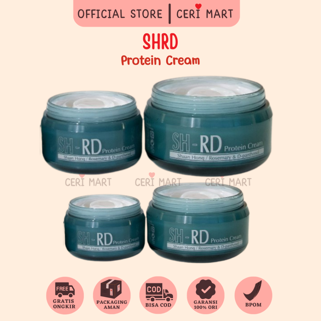 SHRD Protein Cream | Moisturizer & Vitamin Rambut untuk perawatan rambut kering sh-rd