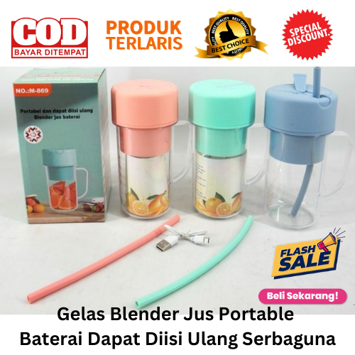 [BISA COD] PROMO Gelas Blender Jus Portable Baterai Dapat Diisi Ulang Serbaguna Blender Portable Gel