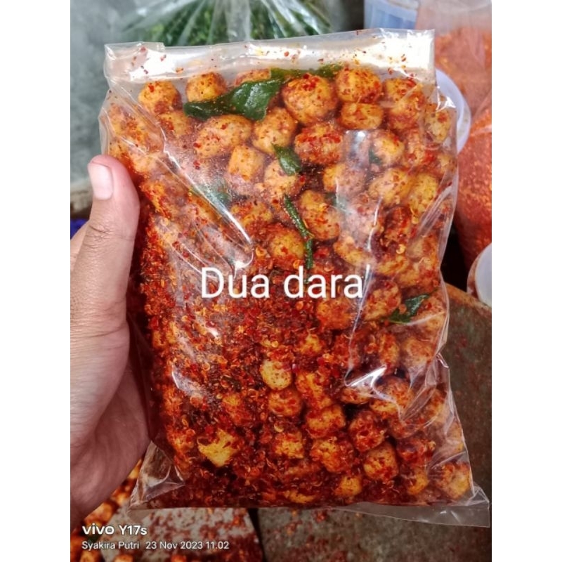 

250gr cimol kering kriuk pedas gurih daun jeruk