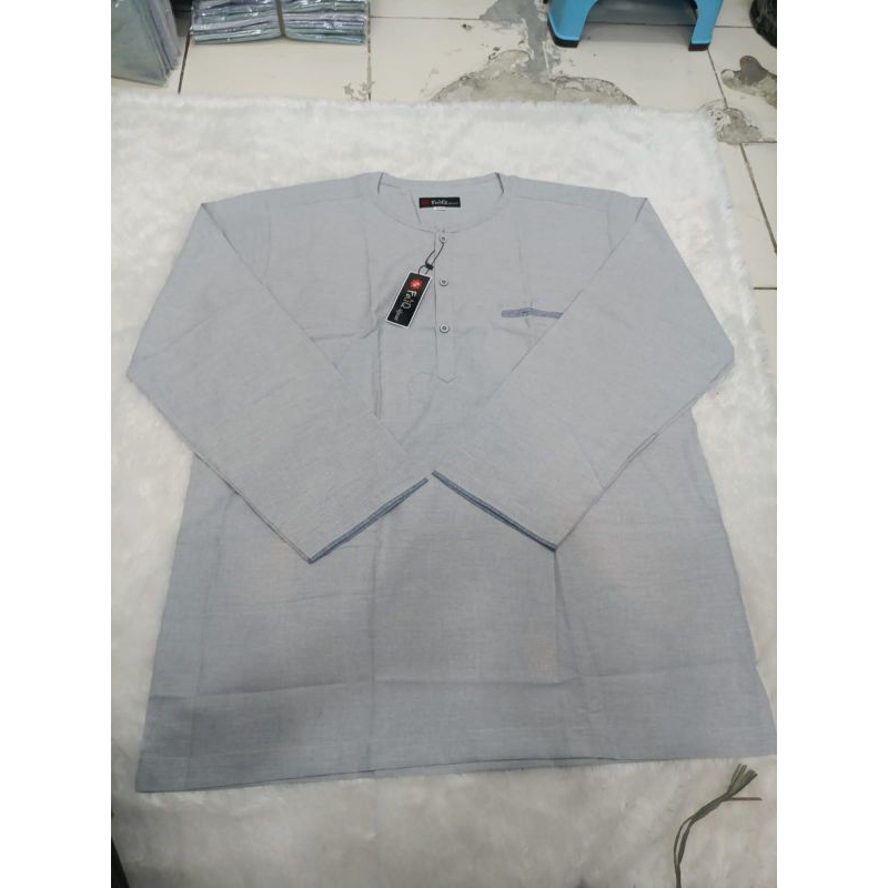 BAJU KOKO JUMBO LENGAN PANJANG KERAH OBLONG CR01