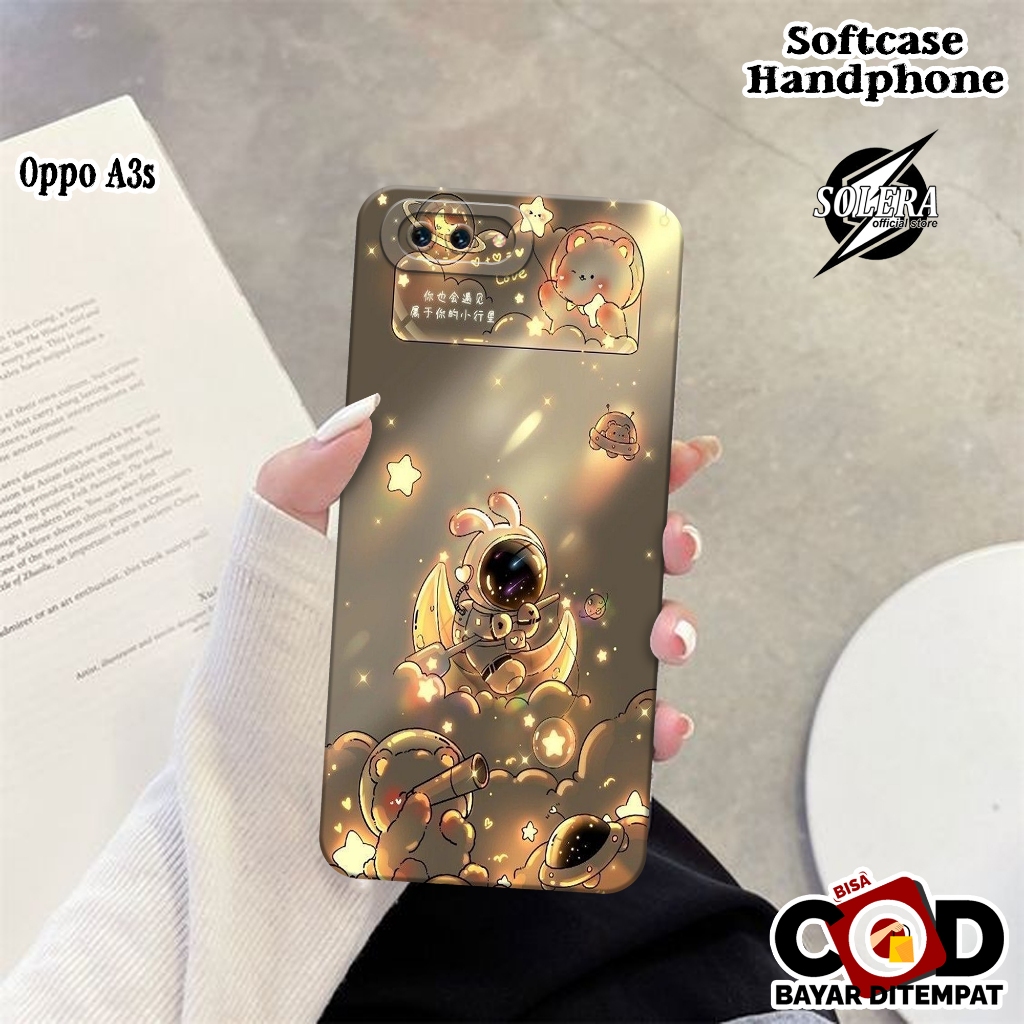 Case Oppo A3s Softcase Oppo A3s Silikon Pro Camera Fashion Case Astronaut Cover Hp Kesing Oppo A3s S