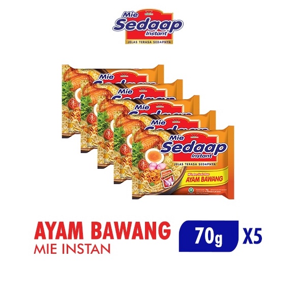 

Harga Kompetitif Sedaap Mie Instan Ayam Bawang Bag 70 gr x5