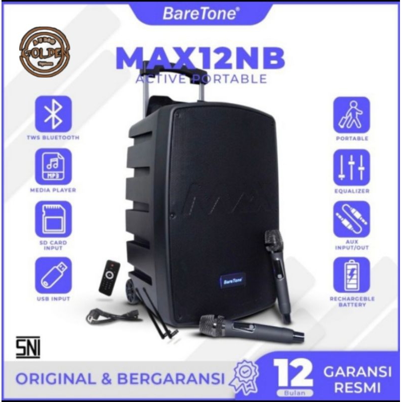 Speaker Portable BARETONE MAX 12 NB / MAX 12 NB / MAX 12 NB