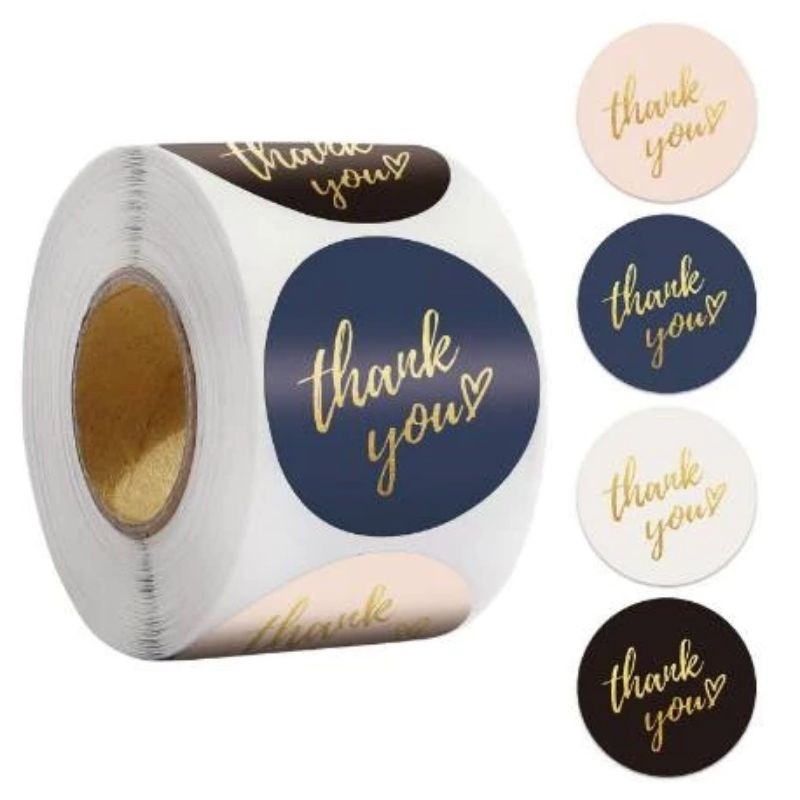 

500 PCS Stiker Thank You / 1 Roll Stiker Thank You / StiCker Thank You CostuM
