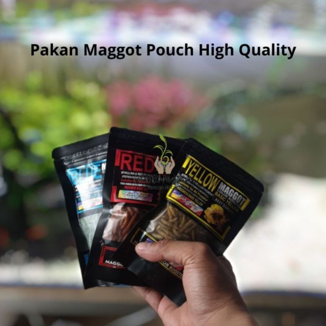 Larva Maggot Kering Pakan Ikan Predator Makanan Ikan Hias Koi Premium