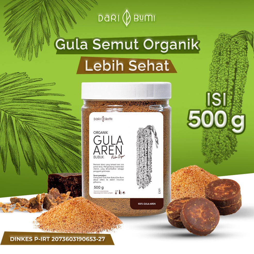 

Toko Spesial Dari Bumi Gula Aren Bubuk Organik 500 Gr Premium Pure