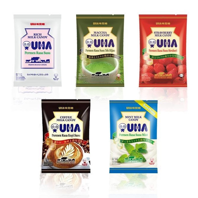 

Produk terbaru UHA Milk Candy All Variant Pack Kantong 100g - Permen Susu Aneka Rasa 103gr