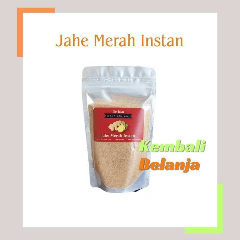 

Jahe Merah Instan 100 Gram/ Jahe Merah De Java/ De Java Jamu Tradisional/ Minuman Jahe Instan