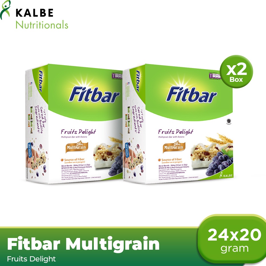 

Harga Bagus Fitbar Fruits Delight 12x20gr Multigrain (2 pack)