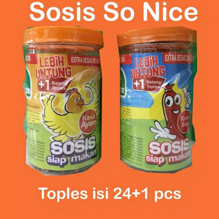 

⚡BEST SELLER⚡ Sosis So Nice Ayam / Sapi / Otak-Otak (24+1 Pcs @17g)