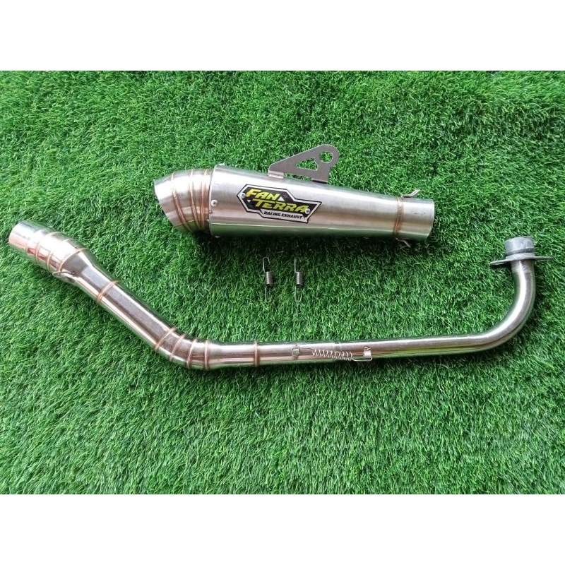 Knalpot Motor Fantera jiksaw Leher Kolong Standart Buat Motor Jupiter Vega Supra x125 Kaze Dll