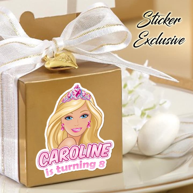 

50 STIKER / STICKER BARBIE 2-4 UTK BAG / BENTO / SOUVENIR ULTAH ULANG TAHUN