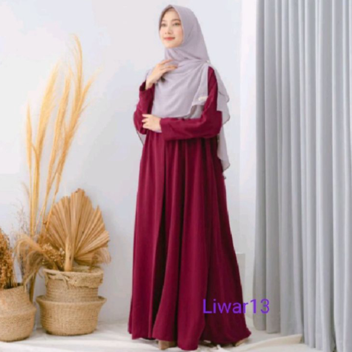 ( termurah ) Gamis Abaya polos hitam terbaru syari turki dress